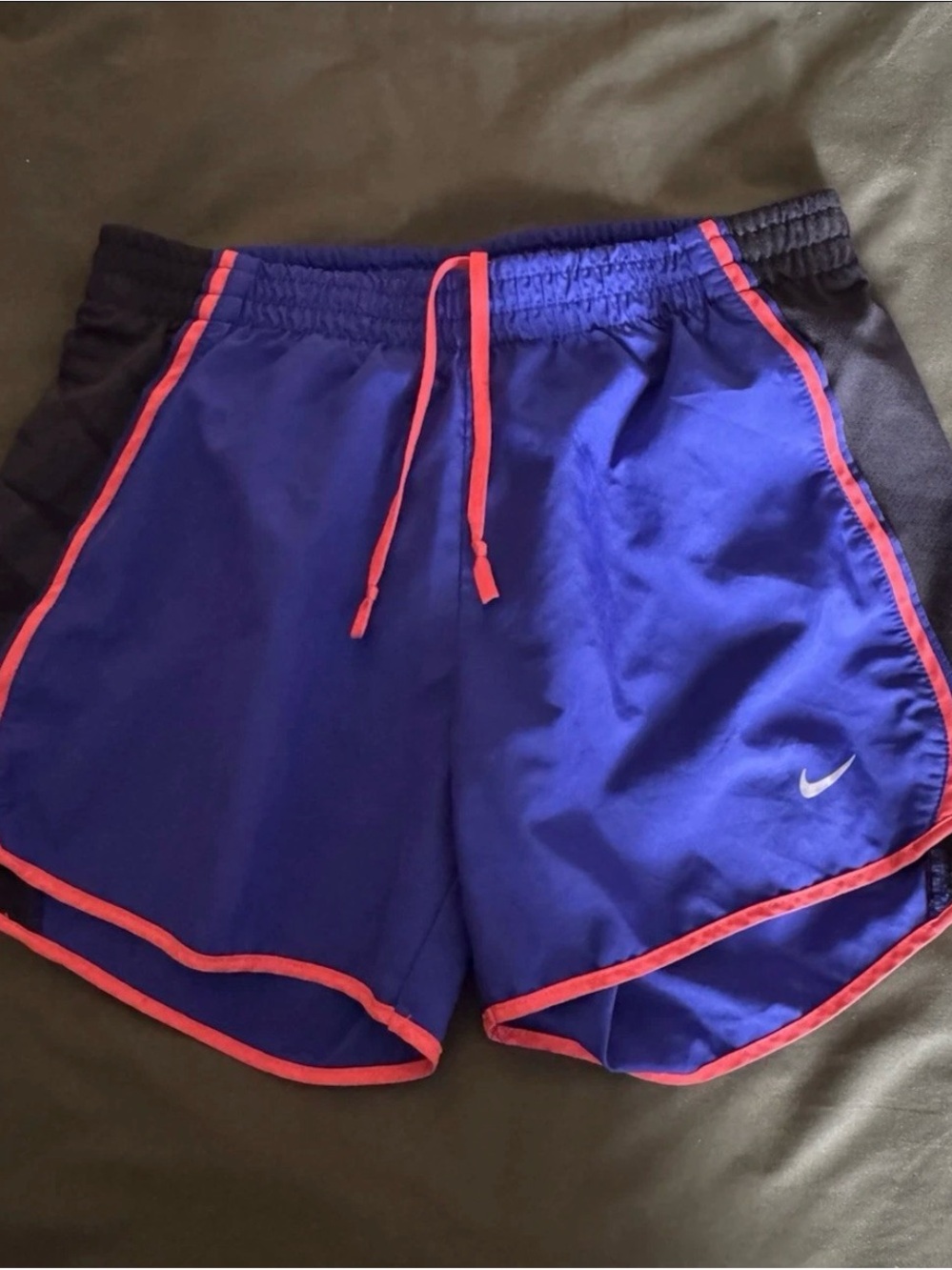 Nike Dri-FIT Women’s Athletic Shorts Blue/Black/Pink Drawstring Elastic XS